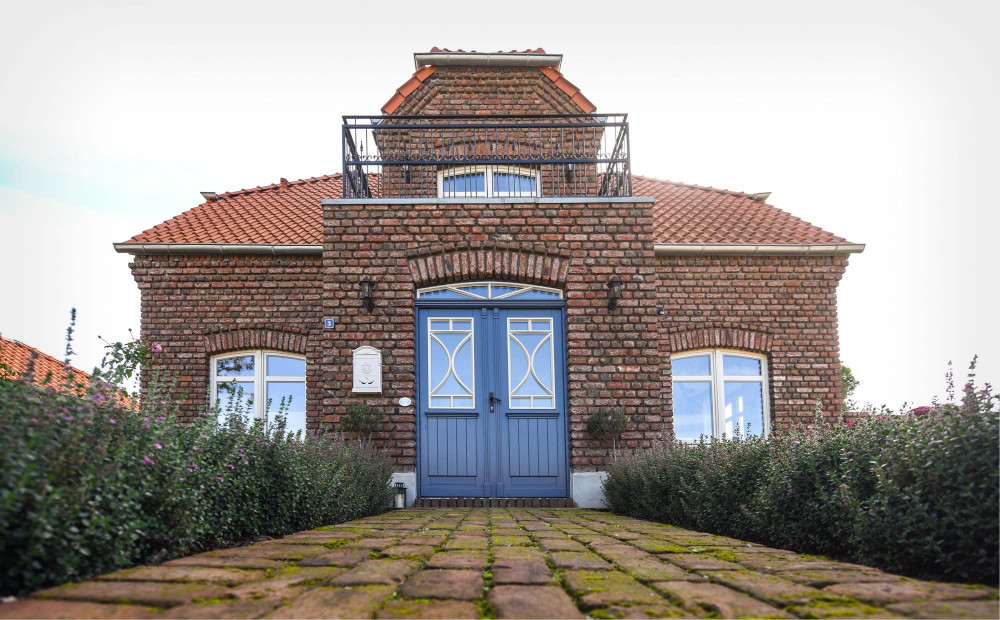 Landhaus-Fassade im Kreuzverband | Klinkerwerke Muhr