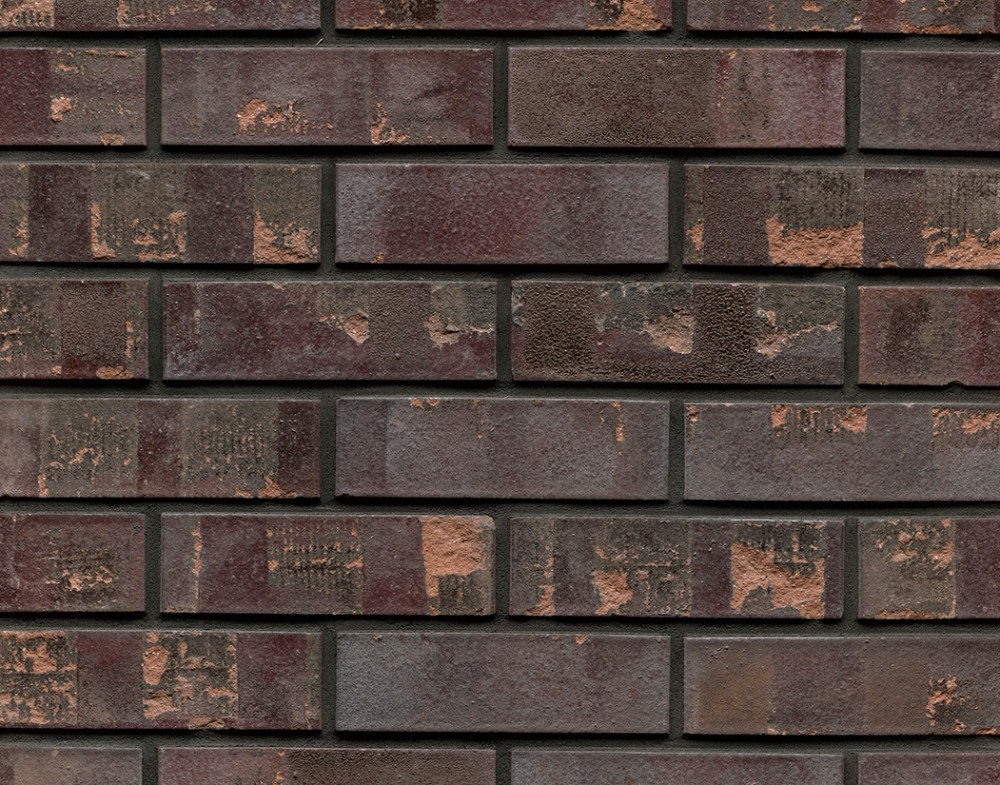 Violettblau Geflammt Kohle | Klinkerwerke Muhr