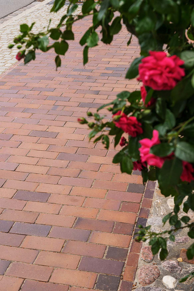 Pflasterklinker in rotbraun-bunt | Klinkerwerke Muhr